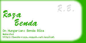 roza benda business card