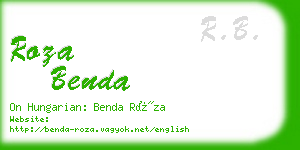 roza benda business card